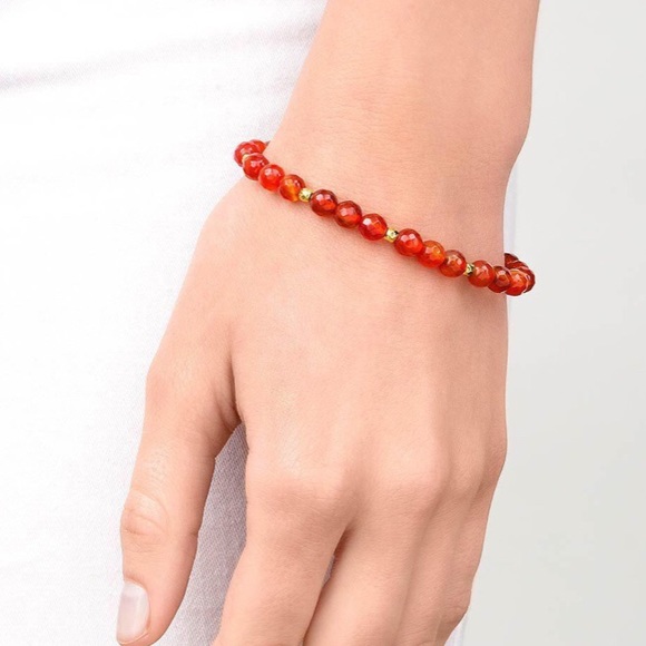 Gorjana Beaded Gemstone Bracelet - Orange Agate - Picture 2 of 8